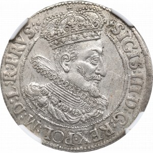 Sigismund III Vasa, Ort 1615, Danzig - neuer Typ Büste NGC UNC Details