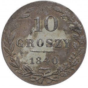 Russische Teilung, Nikolaus I., 10 Pfennige 1840