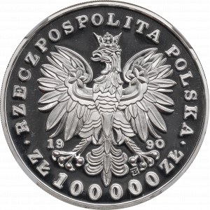 III RP, 100.000 zlotych 1990, Pilsudski