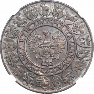 PRL, 100 zl. 1966 Mieszko i Dąbrówka - NGC MS67