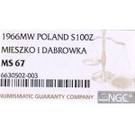 PRL, 100 Zloty 1966 Mieszko i Dąbrówka - NGC MS67