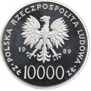 Poľská ľudová republika, 10 000 zlotých 1989 - Ján Pavol II na sieti