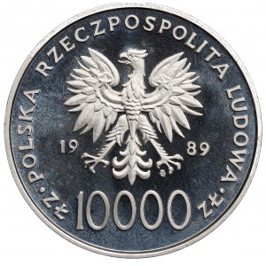 PRL, 10.000 złotych 1989 Jan Paweł II - Próba