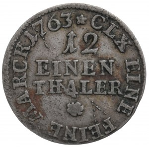 Germany, Saxony, 1/12 thaler 1763