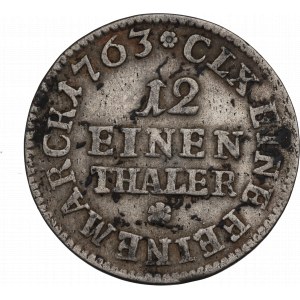 Germany, Saxony, 1/12 thaler 1763