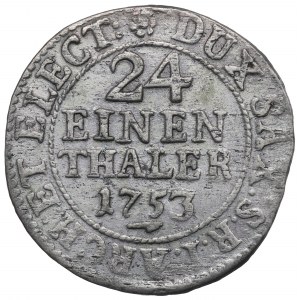 Germany, Saxony, Friedrich August II, 1/24 thaler 1753, Dresden