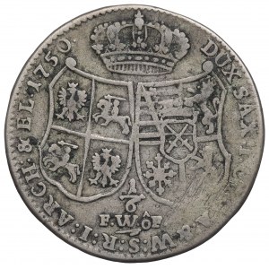 Friedrich August II, 1/6 thaler 1750