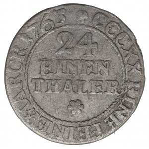 August III Sas, 1/24 Taler 1763, Dresden