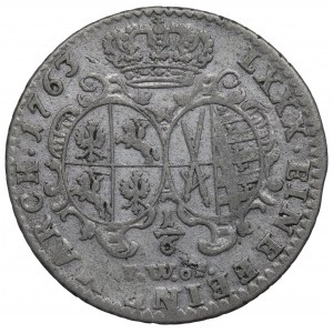 Germany, Saxony, Friedrich August II, 1/6 thaler 1763