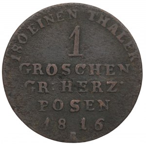 Posenské veľkovojvodstvo, 1 groš 1816, Berlín