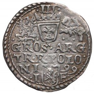 Sigismund III Vasa, Trojak 1599, Olkusz - unbeschrieben POLONI