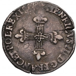 Henrich III. z Valois, 1/4 ecu 158?, Rennes