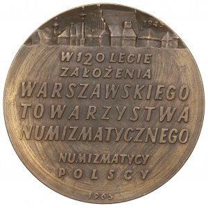 PRL, Medal Warszawskie Towarzystwo Numizmatyczne 1965