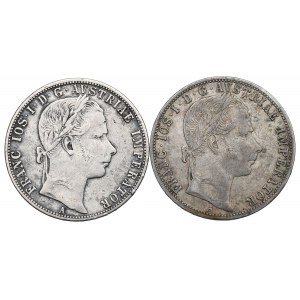 Österreich, Satz zu 1 Gulden 1860-61