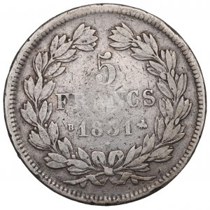 Francie, 5 franků 1831