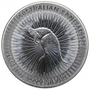 Austrália, 1 2022 USD - unca čistého striebra