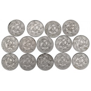 II RP, sada 20 mincí 1923 (14 kusov)
