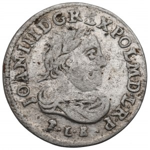 John III Sobieski, Sixpence 1684, Bydgoszcz - schmaler Kopf/Krone mit 10 Juwelen auf Bügeln