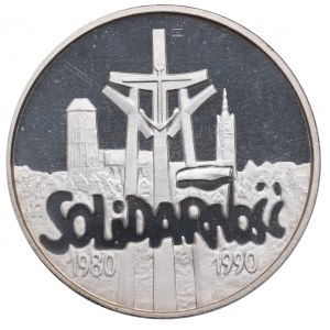 III RP, 100.000 złotych 1990 Solidarność - NGC PF69 Ultra Cameo, gruba