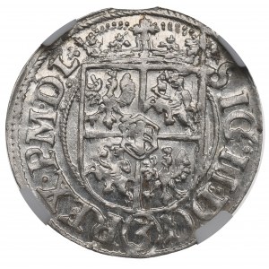 Zikmund III Vasa, půlstopa 1620, Riga - klíče rozdělená legenda NGC MS64