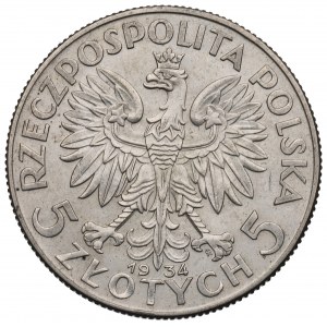 II Republic of Poland, 5 zloty 1934 Polonia