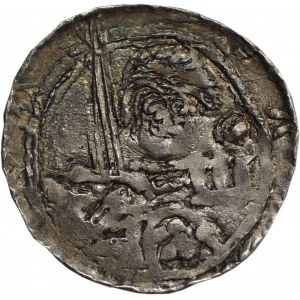 Ladislaus II. der Verbannte, Krakau, Denar, Fürst und Bischof, ꙨE und Punktzeichen