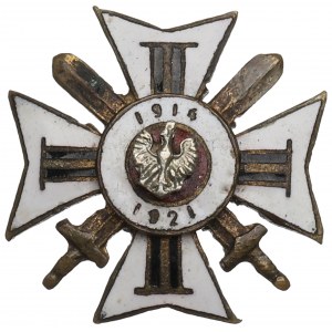 II RP, miniatúrny odznak Zväzu bývalých dobrovoľníkov poľskej armády