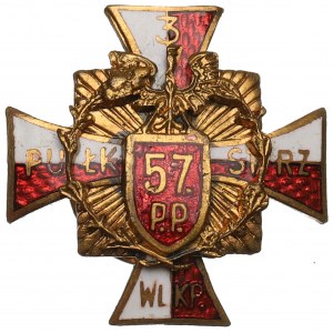 Polska, Miniatura odznaki 57 Pułk Piechoty Karola II Króla Rumunii