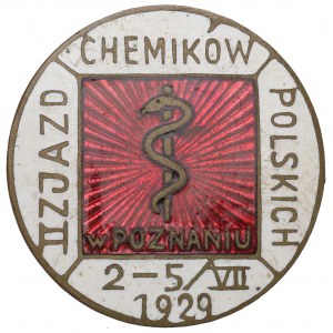 II RP, Odznak 2. kongresu poľských chemikov v Poznani 1929 - PWK