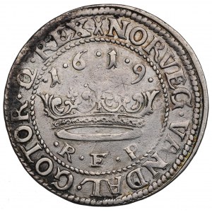 Denmark, Christian IV, 1 krone 1619