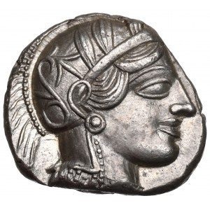 Grécko, Attika, Atény, Tetradrachma asi 440-404 pred n. l. - Sova