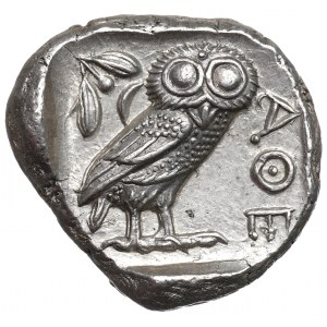 Grécko, Attika, Atény, Tetradrachma asi 440-404 pred n. l. - Sova