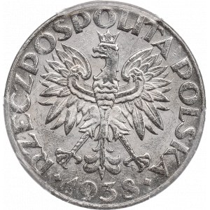 II Rzeczpospolita, 50 grošů 1938 - PCGS MS62