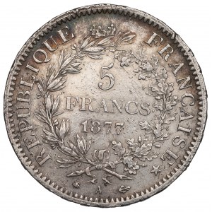 Francie, 5 franků 1877