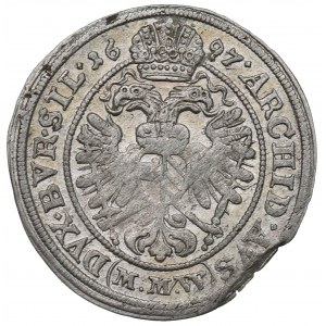 Slezsko pod vládou Habsburků, Leopold I., 3 krajcara 1697 MMW, Wrocław