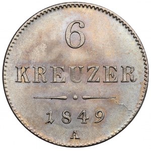 Austria, 6 krajcarów 1849