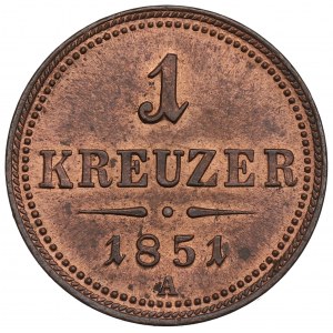 Rakousko, 1 krajcar 1851 A