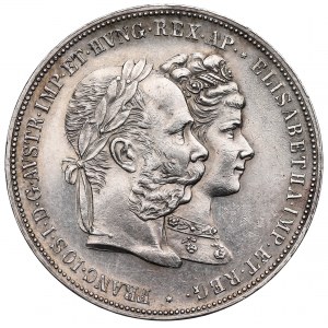 Rakousko, František Josef, 2 guldenů 1879 - stříbrná svatba