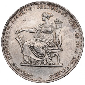 Austria, Franz Joseph I, 2 gulden 1879 - silver wedding