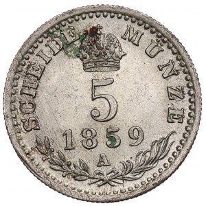 Österreich, Franz Joseph, 5 krajcars 1859