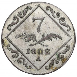 Austria, Franz II, 7 kreuzer 1802