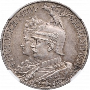 Germany, Preussen, 2 mark 1901 - 200 years of Kingdom of Prussia NGC MS63