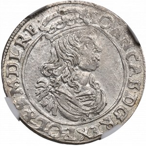 John II Casimir, 6 groschen 1663, Bromberg - NGC MS63