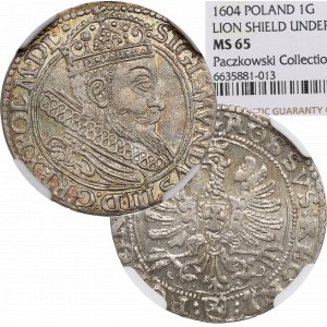 Sigismund III, Groschen 1604, Cracow - NGC MS64