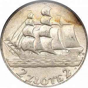 II Republic of Poland, 2 zlote 1936, Ship
