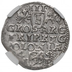 Sigismund III, 3 groschen 1594, Posen - NGC MS63