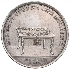 August III Sas, Medal BENE MERENTIBUS (Dobrze Zasłużonym) 1752 - kopia galwaniczna