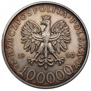 III RP, 100.000 złotych 1990 Solidarność typ A