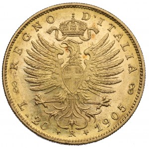 Italien, 20 Lire 1905