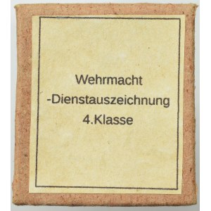 Nemecko, Tretia ríša, gravírovacia krabica Odznak za vojenskú službu 4. triedy